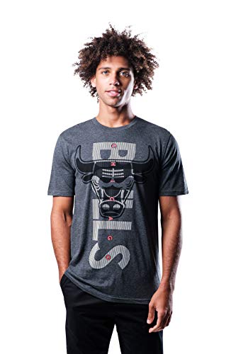 Ultra Game UNK NBA Herren T-Shirt mit aufrechtem Logo, kurzärmelig, Anthrazit, Herren, T-Shirt Upright Logo Short Sleeve Tee Shirt, Charcoal, anthrazit, XX-Large von Ultra Game
