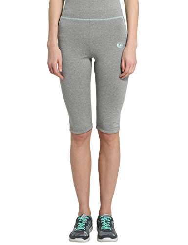 Ultrasport Damen Capri Hose Fitness Sport, Grau-Melange/Aqua, x_s von Ultrasport