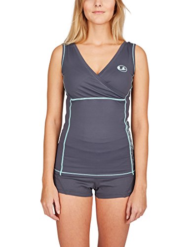 Ultrasport Damen-Funktions-Sport-/Fitness-Shirt mit Quick-Dry-Funktion, Grau/Mint, XS von Ultrasport