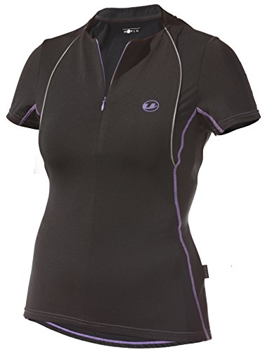 Ultrasport Damen Laufshirt kurze Ärmel, black purple, M, 10183 von Ultrasport