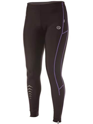 Ultrasport Damen Thermo-Dynamic lang Laufhose, black purple opulence, M von Ultrasport