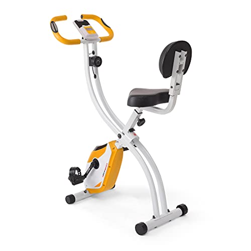 Ultrasport Heimtrainer F-Bike 200B mit Handpuls-Sensoren, mit Rückenlehne, faltbar, Orange von Ultrasport