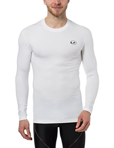 Ultrasport Herren Kompressionsshirt Ben, lang, Fitness Funktionsshirt, atmungsaktiv, Weiß, M von Ultrasport