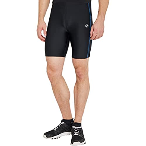 Ultrasport Herren Laufhose Shorts mit Quick-Dry-Funktion, Schwarz/Viktoriablau, Small von Ultrasport