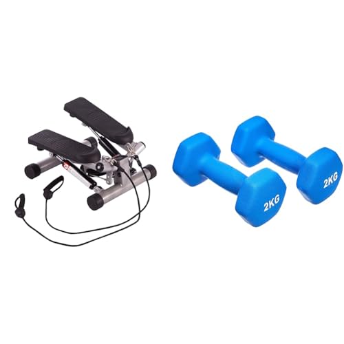 Ultrasport Swing Stepper & Amazon Basics Neopren Hanteln Gewichte, Türkis, 2 x 2 Kg von Ultrasport