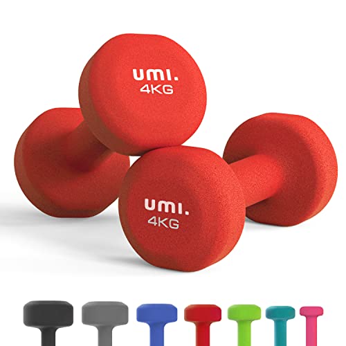 Hanteln Frauen Set, Kurzhanteln 2er Set, Kleine Hanteln, Hexagon Hanteln Kann für das Liegestütztraining Verwendet Werden, Neopren-Beschichtung, Krafttraining, Workout, Fitnesstraining von Amazon Brand - Umi