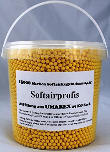15000 Umarex Softairkugeln BB´s 0,12 Gramm, 6mm, Gelb, Gradfrei von Umarex / Softairprofis