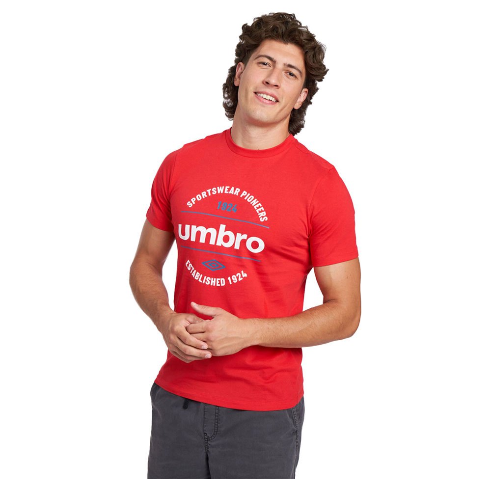 Umbro Circular Graphic Short Sleeve T-shirt Rot S Mann von Umbro