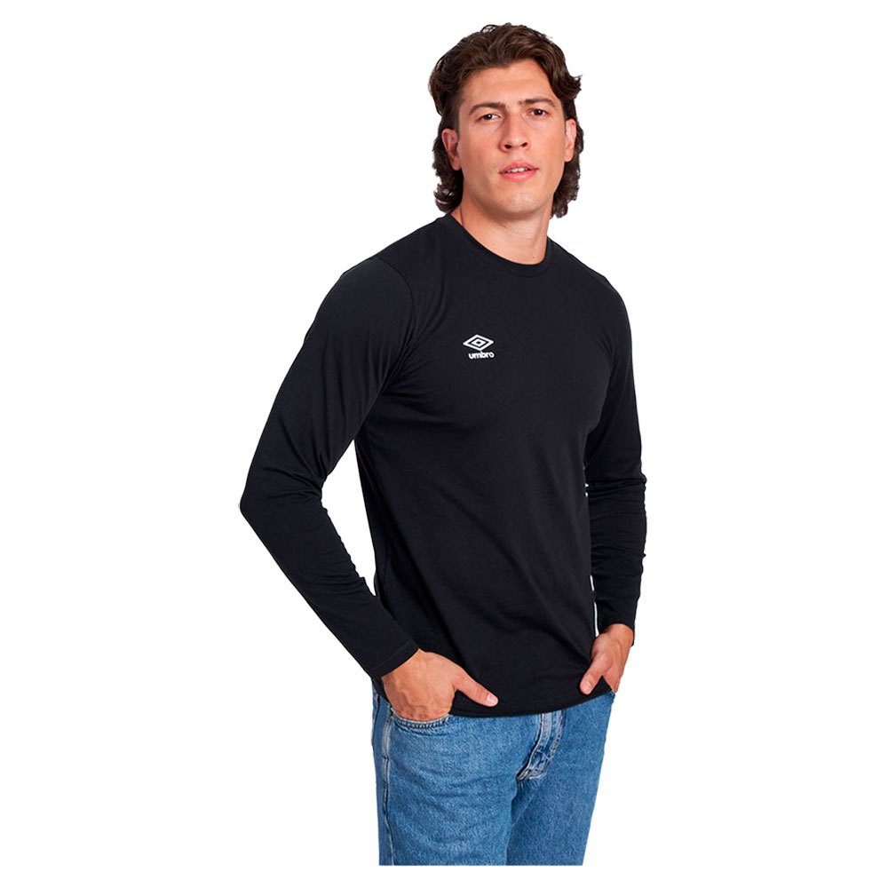 Umbro Fw Small Logo Long Sleeve T-shirt Schwarz L Mann von Umbro