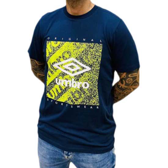 Umbro Grain Graphic Short Sleeve T-shirt Blau L Mann von Umbro