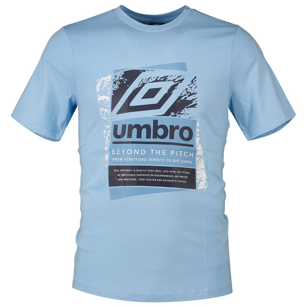 Umbro Layered Box Logo Graphic Short Sleeve T-shirt Blau L Mann von Umbro
