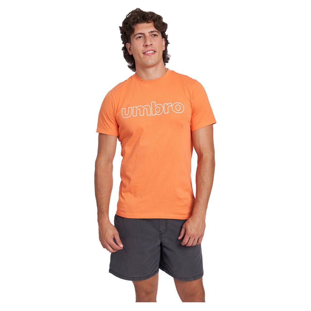 Umbro Linear Logo Graphic Short Sleeve T-shirt Orange M Mann von Umbro