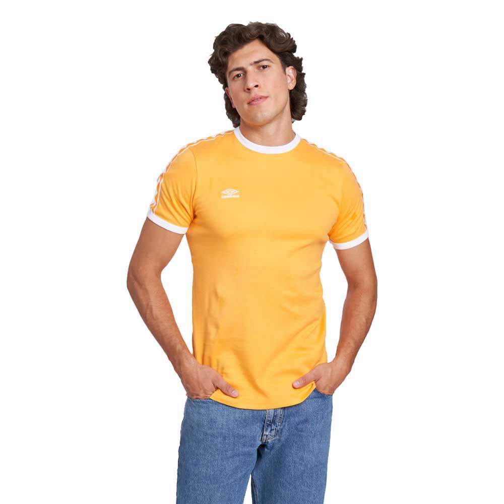 Umbro Taped Ringer Short Sleeve T-shirt Gelb L Mann von Umbro