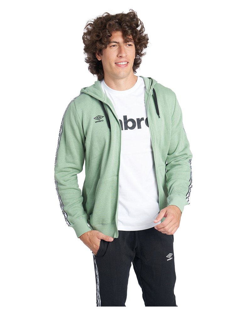 Umbro Taped Zip Full Zip Sweatshirt Grün XS Mann von Umbro