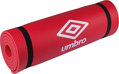 Umbro Yoga Matte - 190 x 58 x 1 CM - mit Transportriemen - Extra Weich und 1 CM Dick - Anti-Rutsch Fitnessmatte - Rot von UMBRO