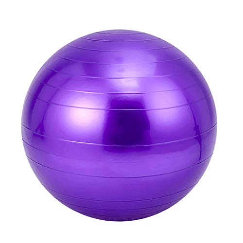 Umerk Gymnastikball Übung Yoga-Kugel Fitness Ball Nicht Beleg for Fitness, Balance & Fitness Workouts mit Luftpumpe (Color : Purple, Größe : 85cm) von Umerk