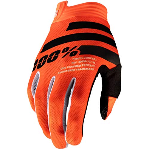 100% Itrack Handschuhe, Orange/Schwarz, M von Unbekannt
