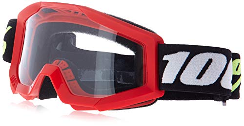 100% Unisex STRATA Mini Motocross Brille Fahrradbrille Rot Einheitsgröße von Unknown