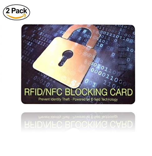 [2 STÜCK Anti RFID ] Anti RFID Blocker NFC Schutzkarte |Störsender -1 Karte schützt die gesamte Geldbörse (2 Stück) von Set