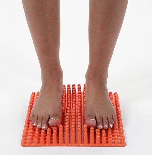 Bene Feet mat von GYMNIC / 2x Fußmassagematten / zusammengesteckt oder einzeln nutzbar / Farbe: orange / Maße: 23 x 28 x 4 cm von Unbekannt