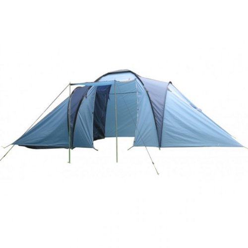Campingzelt TANGRA Zelt 6 Personen blau Kuppelzelt Schlafkabinen Zelt Polyester Urlaub von Unbekannt