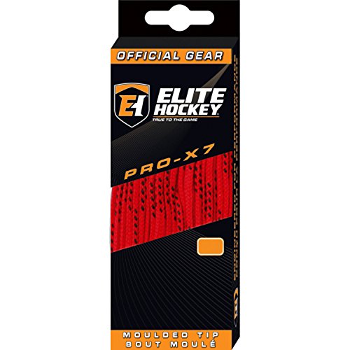 Elite Hockey PRO-X7 Schnürsenkel für Skateboard, 7 Rot, 243,8 cm von Elite Hockey