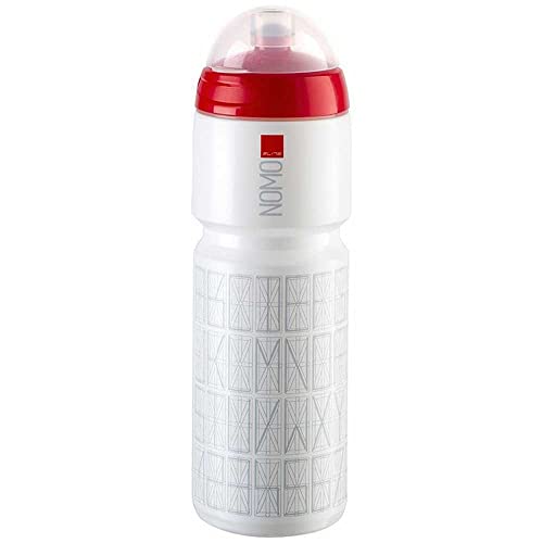 Elite Elite Unisex – Erwachsene Nomo Trinkflasche, Weiß/Rot, 750 ml von Elite