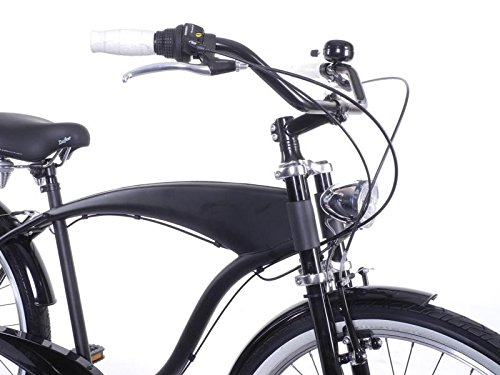 Unbekannt Fahrrad XXL Lenker breit hoch und bequem Beach Cruiser City Bike schwarz von Unbekannt