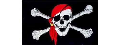 Flagge Pirat mit Kopftuch - 90 x 150 cm, 85 von Unbekannt