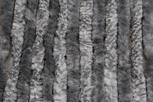 Unbekannt Flauschvorhang/Türvorhang/Fliegenschutz Silber grau aus Chenille 100 x 200 cm von Unbekannt