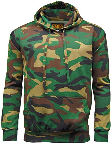 Game Herren-Kapuzenshirt und Jogginghose, Wald-Camouflage, aus Fleece, mit Reißverschluss Gr. XXX-Large, Hoodie von GAME