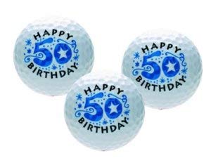 CEBEGO Golfballset HAPPY 50er, Golfball Geburtstag,Golfbälle als Geschenk by CEBEGO®, Motivgolfbälle Golfgeschenke Golfartikel,Golfzubehör Golf-Gift von CEBEGO Golf & More