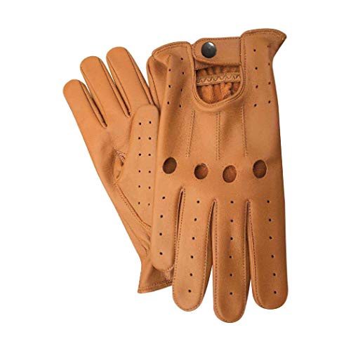 Handschuhe Fahren 100% Leder Stil retro für Herren Komfort und sicher Chauffeur - Braun, X-Large von Unbekannt