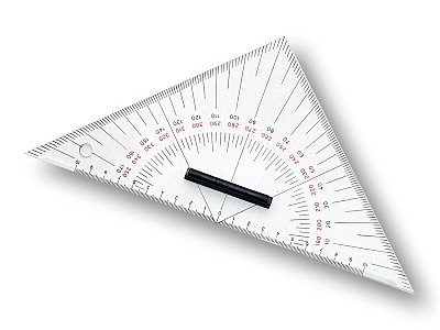 Unbekannt Kursdreieck klein - 26 cm Navigation Dreieck von Unbekannt