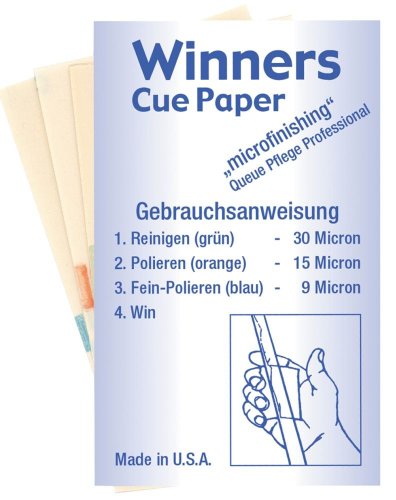 Unbekannt Profi Queue Pflege, Winners Cue-Paper (Set).Micro-Schleifpapier von Unbekannt
