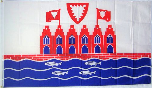 Qualitäts Fahne Flagge Heiligenhafen 90 x 150 cm mit verstärktem Hissband von Unbekannt