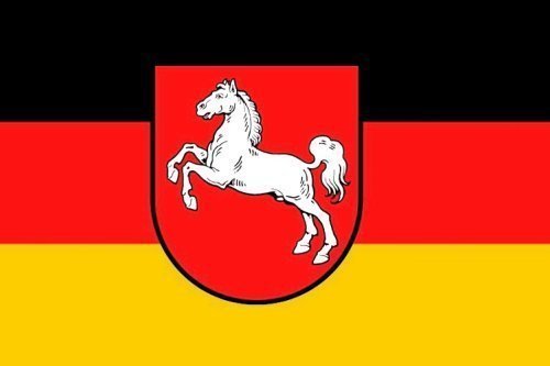 Qualitäts Fahne Flagge Niedersachsen 90 x 150 cm mit verstärktem Hissband von Unbekannt