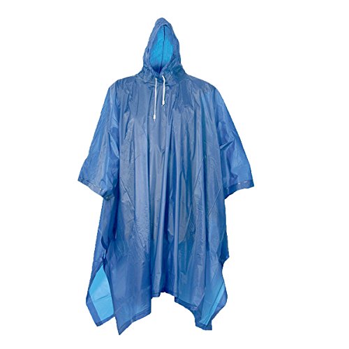 Regen Poncho / Regenponcho, gut gerüstet für die nasse Jahreszeit, F-46853 - Blau (120 x 121 cm) von FILMER