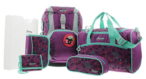 Sammies by Samsonite Ergofit Set 2.0, Schulranzen Set 6 teilig, 40 x 23 x 28 cm, 20 Liter (Doodle Purple) von Unbekannt