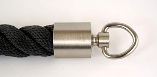Unbekannt Seilendhalter Seilkappe Seilendkappe Nickel matt mit Ring für 28mm - 30mm Handlaufseil/Absperrseil von Unbekannt