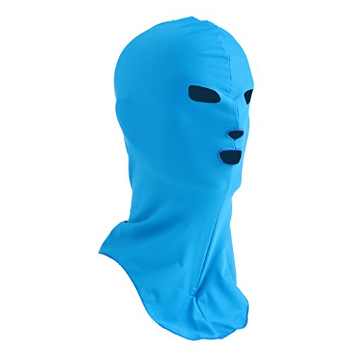 Sharplace Sonnenschutz Schwimmmaske Badekappe Facekini Tauch Cap UV Schutz Kopfbedeckung mit Gesichtsmaske Vollgesichtsmaske, Blau von Unbekannt