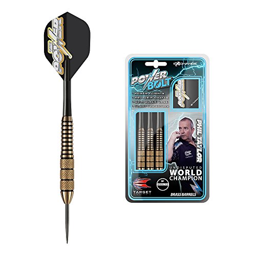 Target Darts Phil Taylor Power Bolt Messing Steel Tip Dartpfeile (22gr), 22g von Target Darts
