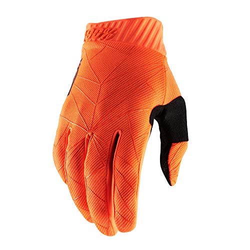 1002I|#100% Herren Ridefit 100% Handschuh – Fluo Orange/Schwarz, Größe S von 100%