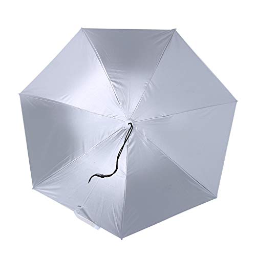 Unbekannt Anti-UV-Kopf-Regenschirm Handfreier Sonnenschutz Winddichter Klapphut Regenschutz Regenschirm für Outdoor-Angelcamping von Artist Unknown