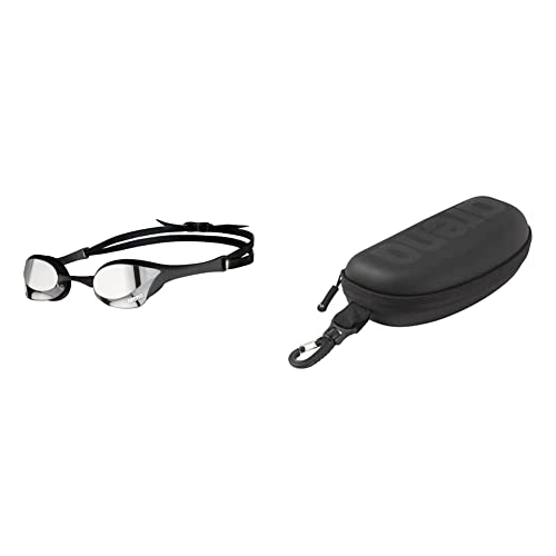 Unbekannt Arena Unisex – Erwachsene Cobra Ultra Swipe Brillen, Silver-Black, One Size & Swim Brillenetui, Brillenetui Hardcase, Brillenetui Hartschale, Schwarz von ARENA