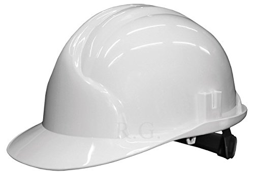 Unbekannt Bauarbeiterhelm Schutzhelm Bauhelm Schutzhelme Helm EN 397 53-61 cm 6 Farben (Weiß) von Unbekannt