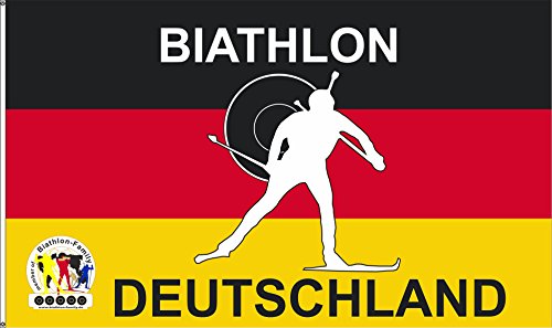 Unbekannt Biathlon Deutschland Fahne Flagge 90 x 150 cm mit 2 Ösen von Unbekannt