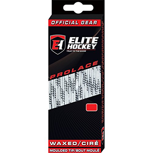 Unbekannt Elite Hockey Prolace Hockey-Schnürsenkel, gewachst, 274,3 cm, Weiß von Elite
