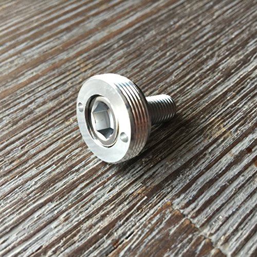 Unbekannt Kurbelschrauben farbig mit Alukappe Vierkant Innenlager MTB/Road Tuning Caps Axle Bolts (Silber) von Unbekannt