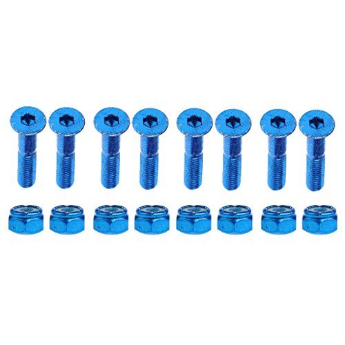Unbekannt Sharplace 8 x Schrauben und Muttern für, Schrauben Länge: ca. 2,54 cm, Blau von Unbekannt